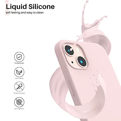 ORNARTO Liquid Silicone Case for iPhone 13 (6.1 inches) | Chalk Pink, SGS/GRS Certified thumbnail 3