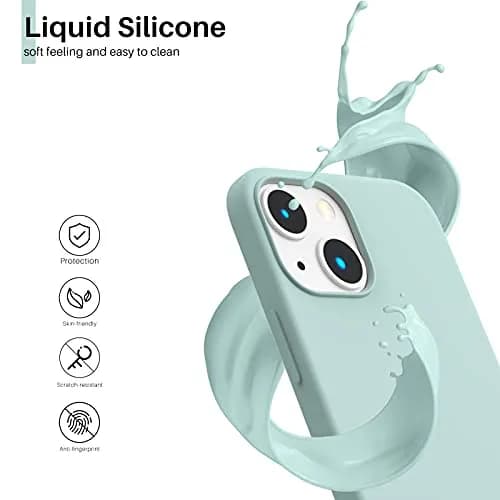 ORNARTO Liquid Silicone Case for iPhone 13 Mini 5.4 inch | Mint Green thumbnail 3