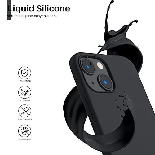ORNARTO Liquid Silicone Case for iPhone 13 Mini (5.4") | Smooth Touch, Shock-Absorbent, Camera Protector thumbnail 3