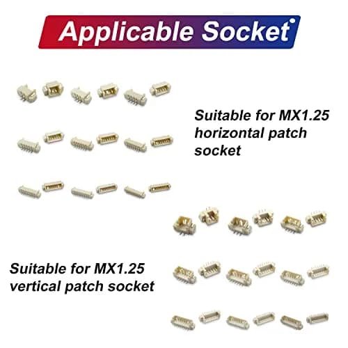 Keszoox MX 1.25mm Connector Kit with 28AWG Pre-Crimped Cables (200pcs, 150mm) | Molex PicoBlade Compatible for Pixhawk Drones thumbnail 4