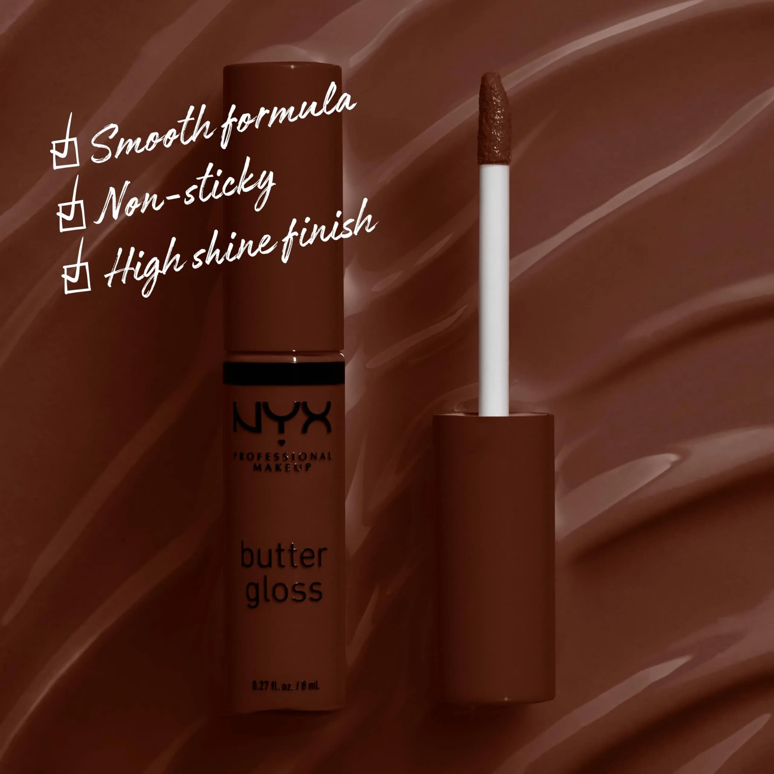 NYX PROFESSIONAL MAKEUP Butter Gloss Brown Sugar, Lava Cake | 8 ml (0.27 Fl Oz) - view 2
