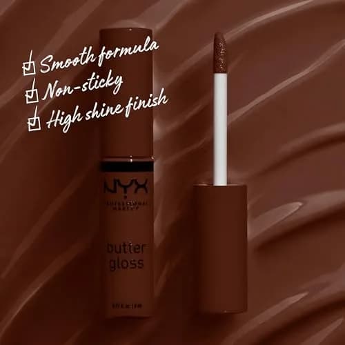 NYX PROFESSIONAL MAKEUP Butter Gloss Brown Sugar, Lava Cake | 8 ml (0.27 Fl Oz) thumbnail 2