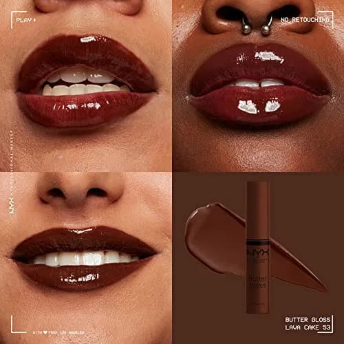 NYX PROFESSIONAL MAKEUP Butter Gloss Brown Sugar, Lava Cake | 8 ml (0.27 Fl Oz) thumbnail 3