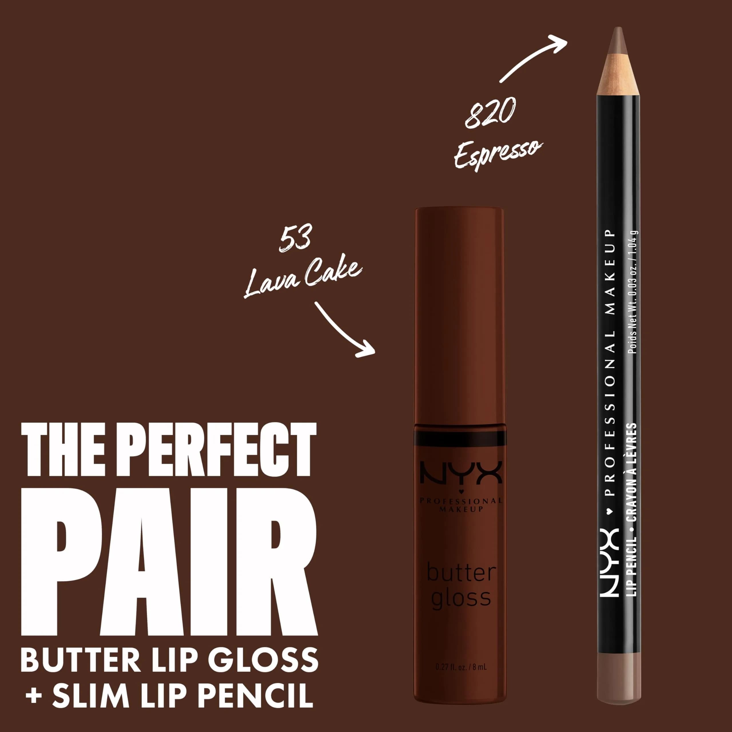 NYX PROFESSIONAL MAKEUP Butter Gloss Brown Sugar, Lava Cake | 8 ml (0.27 Fl Oz) - view 4