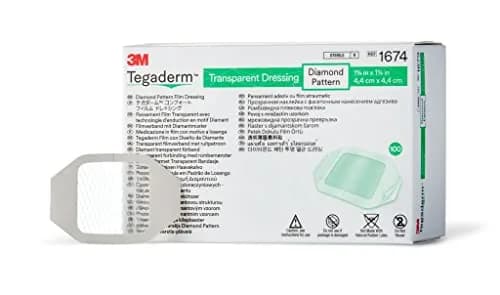 Tegaderm Diamond Pattern Film Dressing 1-3/4 in x 1-3/4 in | Waterproof, Breathable, Sterile thumbnail 1