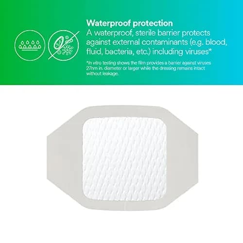 Tegaderm Diamond Pattern Film Dressing 1-3/4 in x 1-3/4 in | Waterproof, Breathable, Sterile thumbnail 2