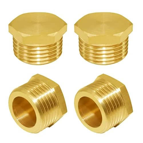 Joywayus Brass 3/4" GHT Male Garden Hose Plug | Durable Brass Water Port Blocker thumbnail 1