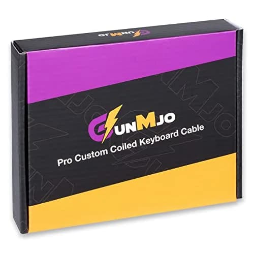 GUNMJO Pro Custom Coiled USB-C Cable 1.5m (5ft) | Double-Sleeved Mechanical Keyboard Cable with Metal Aviator thumbnail 5