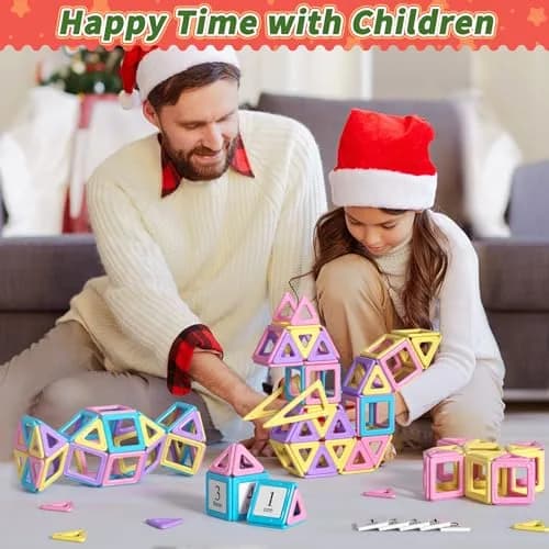 Rurvale Magnetic Building Blocks 44pcs | STEM Montessori Toy for Girls & Boys Age 3-8 thumbnail 4