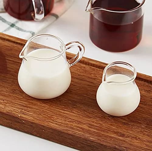 Mozacona Glass Creamer Pitcher 70ml (2.37 Fl Oz) | Set of 2 for Serving Milk & Sauces thumbnail 3