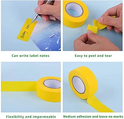 JONYEE Colorful Masking Tape Rolls, 12 Colors, 1 Inch x 16 Yards Each | Arts & Crafts, Labeling, DIY Decor thumbnail 2