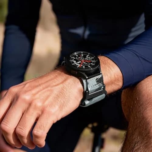 Nereides 20mm Nylon Watch Band for Samsung Galaxy Watch 7/6/5/4 40mm 44mm, Classic 42mm 46mm, 5 Pro 45mm, Active 2 40mm 44mm | Breathable Camouflage Sports Strap thumbnail 2