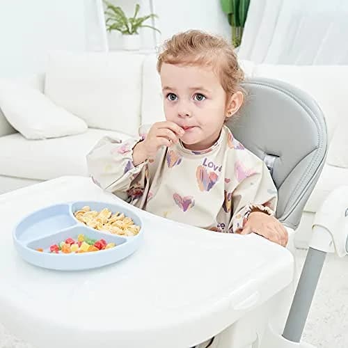 GZMM Waterproof Baby Bibs Long Sleeve Feeding Bib with Food Catcher | Easy Clean & Washable for Toddler 12-24 months thumbnail 4