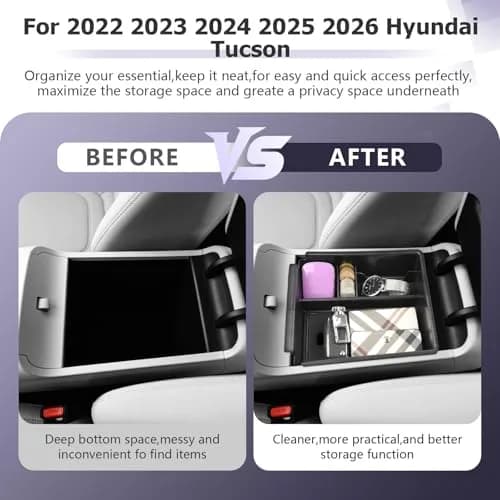 ZCLINKO Hyundai Tucson Center Console Organizer Armrest Storage Box | Custom Fit for 2022-2026 NX4 Models thumbnail 4