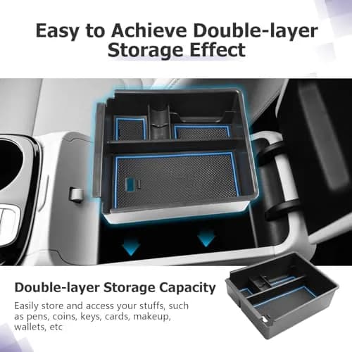 ZCLINKO Hyundai Tucson Center Console Organizer 2022-2026 | Blue thumbnail 6