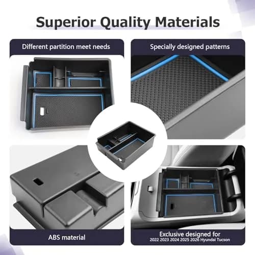 ZCLINKO Hyundai Tucson Center Console Organizer 2022-2026 | Blue thumbnail 7