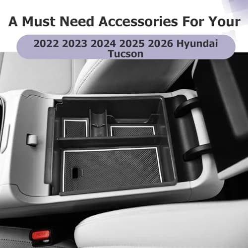 ZCLINKO 2025 Hyundai Tucson Center Console Organizer Armrest Storage Box White-trim | Custom Fit for 2022-2026 NX4 thumbnail 9