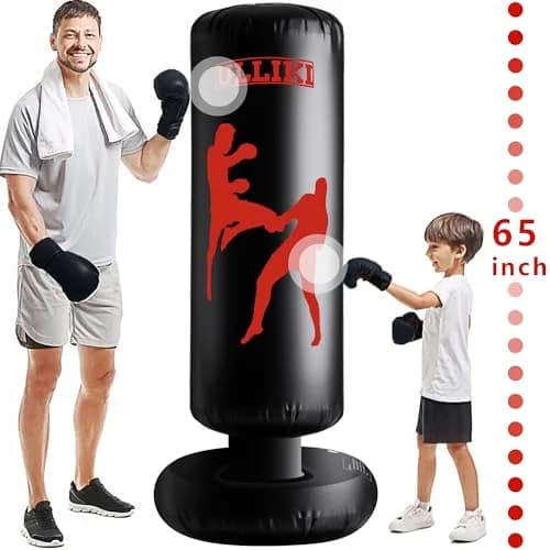 ULLIKI Freestanding Punching Bag for Adults 63" | Stress Relief & Family Fun thumbnail 4