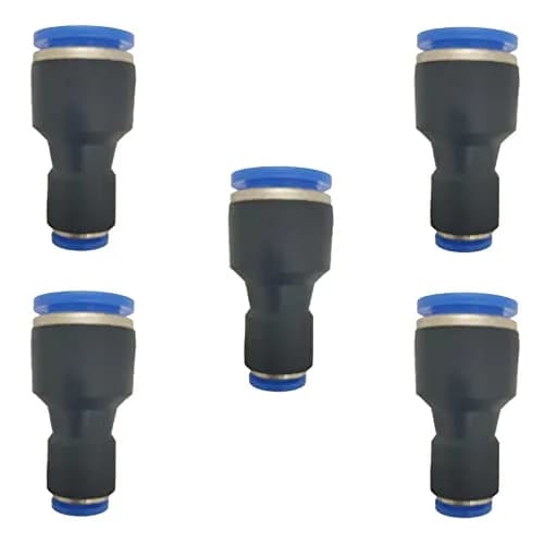 ROZESAZZ 1/2" OD x 1/4" OD Pneumatic Quick Connector Push to Connect Fittings Pack of 5 | Straight Reducer Union thumbnail 1