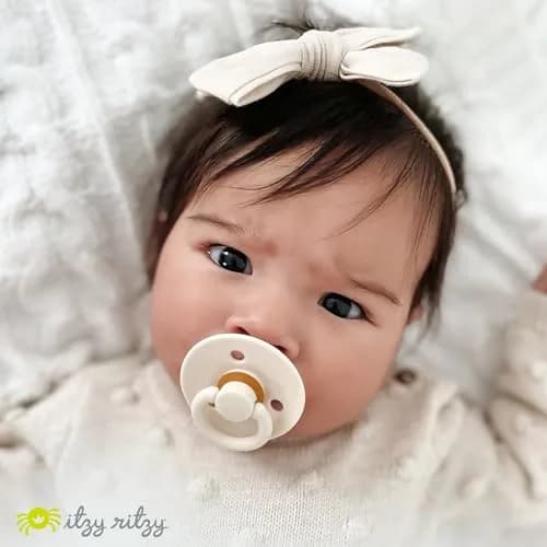 Itzy Ritzy Natural Rubber Pacifiers for 0–6 Mos | BPA-Free, Cherry-Shaped Nipple, Large Air Holes, Set of 2 thumbnail 7