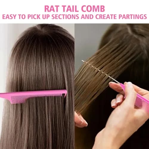 Goiple Pink Hair Styling Comb Set 3 Pieces | Detangling & Edge Brush for Women thumbnail 5