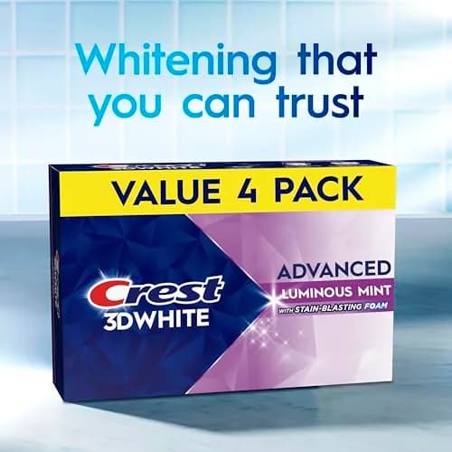 Crest 3D White Advanced Luminous Mint Toothpaste 105ml (3.7 oz) | Removes 90% More Stains thumbnail 9