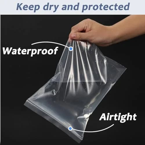 Foopama 5 Mil Thick Clear Zip Poly Lock Plastic Bags 12 x 18 inches (30 x 46 cm) | Heavy Duty Reclosable Storage Bags (20-Pack) thumbnail 5
