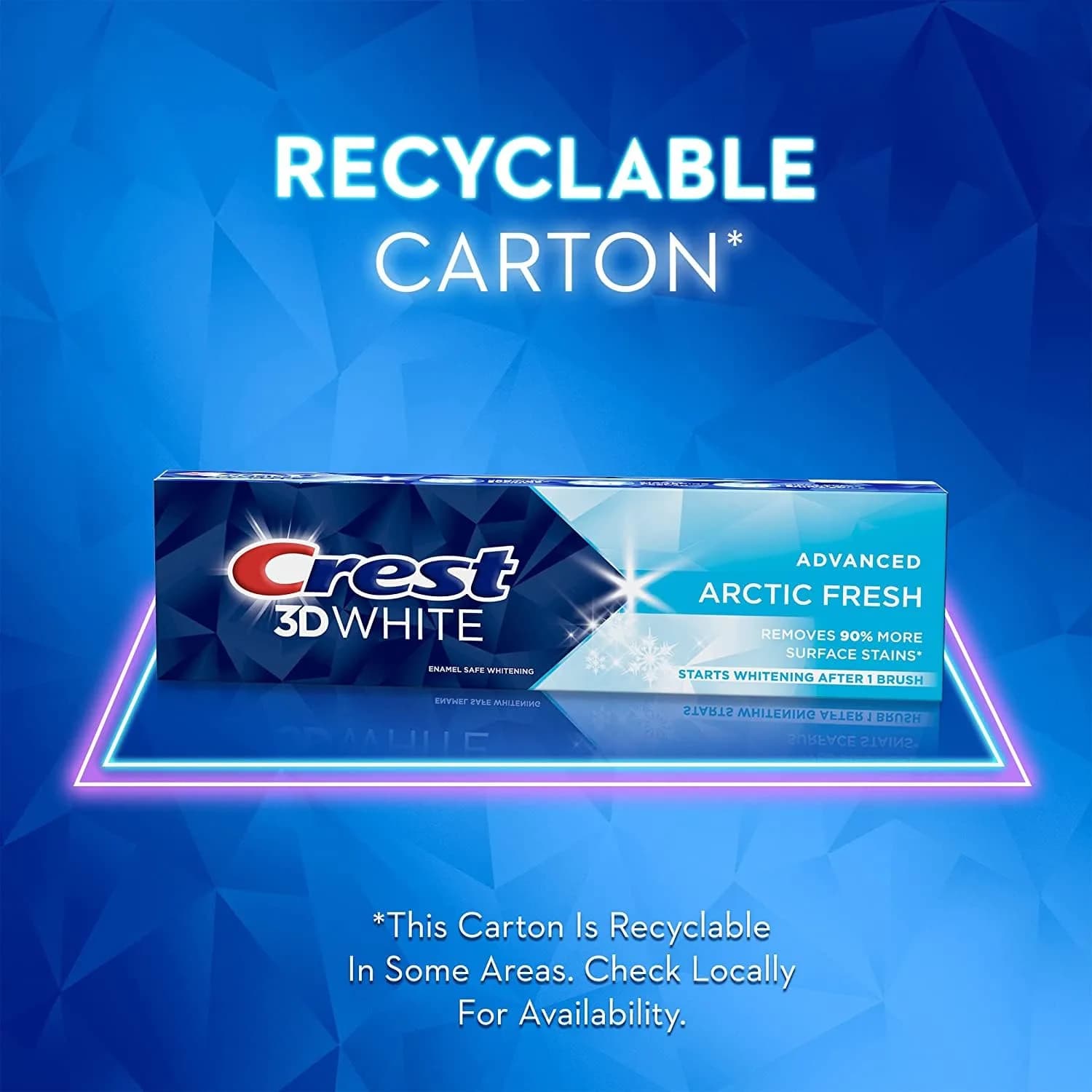 Crest 3D White Arctic Fresh Whitening Toothpaste 3.8 oz (112ml) Tubes | Removes 90% More Surface Stains - view 6