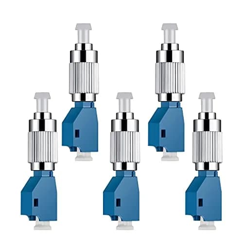 Moocci Fiber Adapter 5 Pack | Single Mode FC to LC Hybrid Connectors for Optical Fiber (120nm-1600nm) | Compatible with Optical Power Meter thumbnail 1