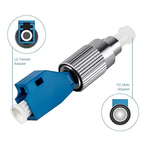 Moocci Fiber Adapter 5 Pack | Single Mode FC to LC Hybrid Connectors for Optical Fiber (120nm-1600nm) | Compatible with Optical Power Meter thumbnail 3