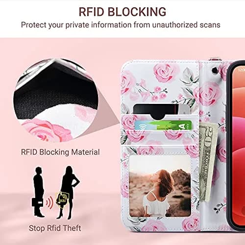 ULAK Wallet Case for iPhone 13 Pro Max 6.7 inch | Card Holder, Shockproof, Flip Leather thumbnail 6
