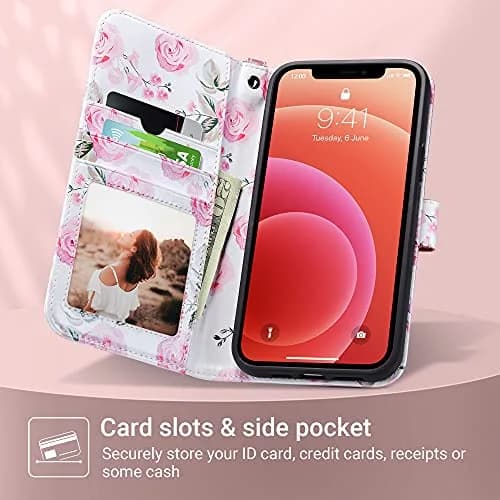 ULAK Wallet Case for iPhone 13 Pro Max 6.7 inch | Card Holder, Shockproof, Flip Leather thumbnail 3