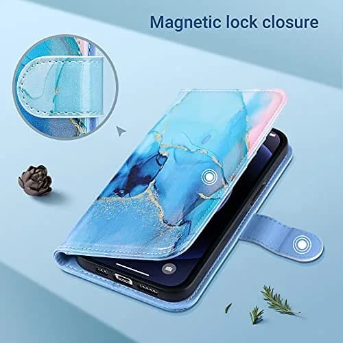 ULAK Wallet Case for iPhone 13 6.1 inch | Premium PU Leather Flip Cover with Card Slots & Kickstand thumbnail 7