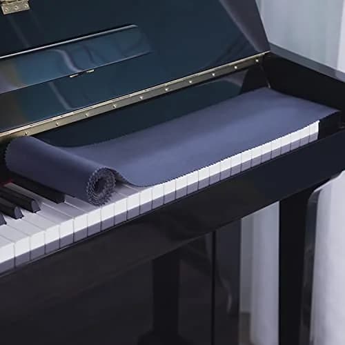 Mooson Piano Keyboard Anti-Dust Cover Dark Blue | High-Technology Fabric Key Cover Cloth for Upright, Electric & Grand Pianos (50 inches x 5.9 inches) thumbnail 5