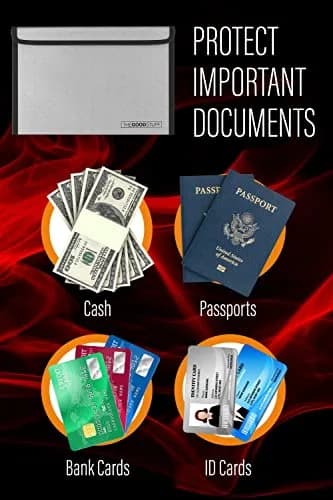 The Good Stuff Fireproof Cash Envelope 20.3cm (8 Inch) | Protects Cash, Passports, Jewelry Up to 2000°F thumbnail 7