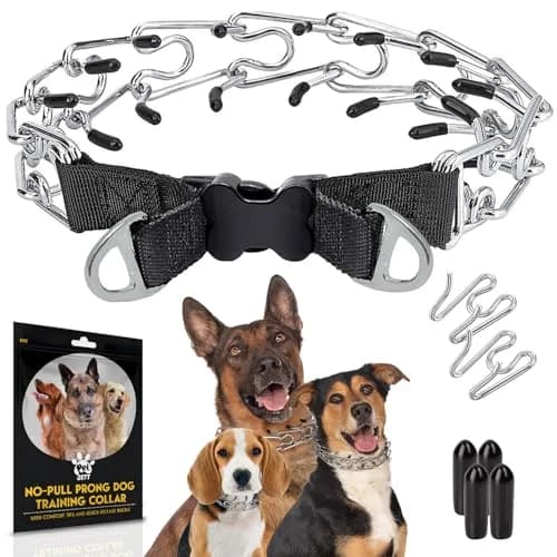 PET JETT Dog Prong Collar 20-23" | No Pull Stainless Steel Adjustable thumbnail 1