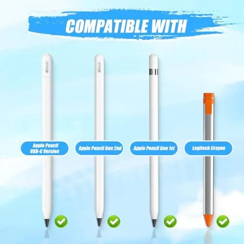 REEYEAR Black Input Pen Tips | Precise 0.78mm Fine Point Stylus Replacement for Apple Pencil 1st & 2nd Gen, Durable Copper Material, 2 Pack thumbnail 6