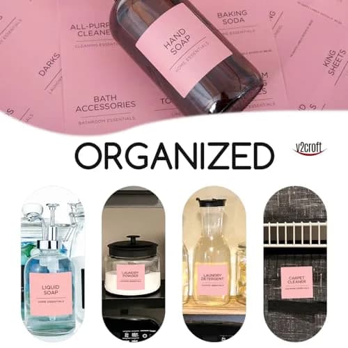 v2croft 144 pcs laundry labels set | Water & Oil Resistant Labels for Laundry & Home (120 chars) thumbnail 4