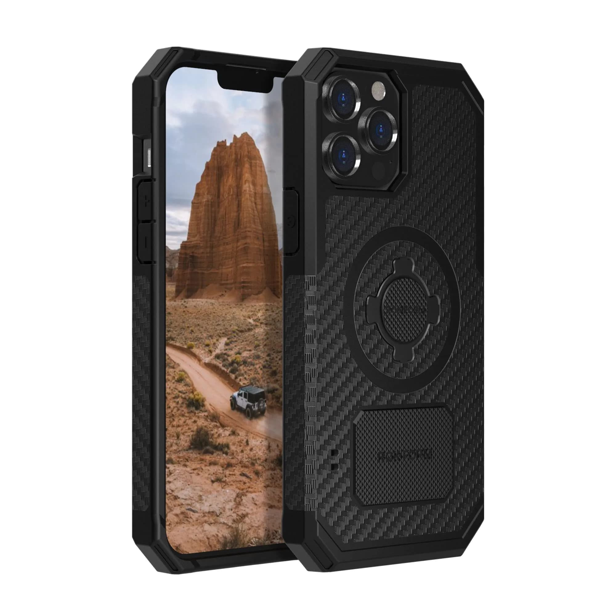 Rokform Rugged Case for iPhone 13 Pro Max, Magentic + RokLock (Black) | Military-Grade Shock & Drop Protection