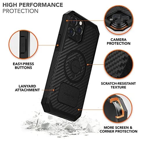 Rokform Rugged Case for iPhone 13 Pro Max, Magentic + RokLock (Black) | Military-Grade Shock & Drop Protection thumbnail 4