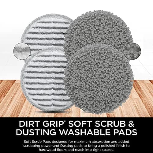 Shark Steam & Scrub Dirt Grip Soft Scrub & Dusting Pads | Compatible with All Shark Steam & Scrub Mops thumbnail 2