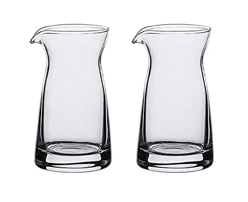 Mozacona Crystal Glass Creamer Pitcher 100ml (3.38 Fl Oz) | Set of 2 for Serving Milk, Sauces, Dressings thumbnail 1