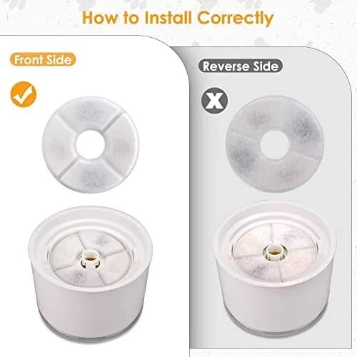 Comsmart Pet Fountain Filter Set 12 Pack | Triple Filtration System for 2.4L Fountains thumbnail 7