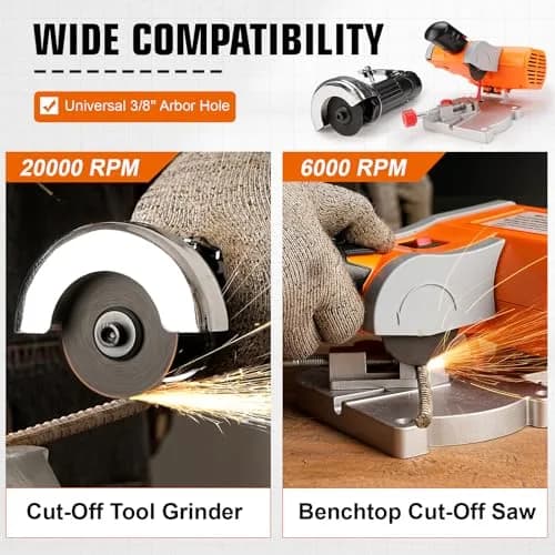 SI FANG 2 Inch Die Grinder Cut Off Wheels 10Pcs Mini Metal Cutting Disc | 50mm (2") Diameter, 1.5mm (1/16") Thickness, 10mm (3/8") Arbor thumbnail 6