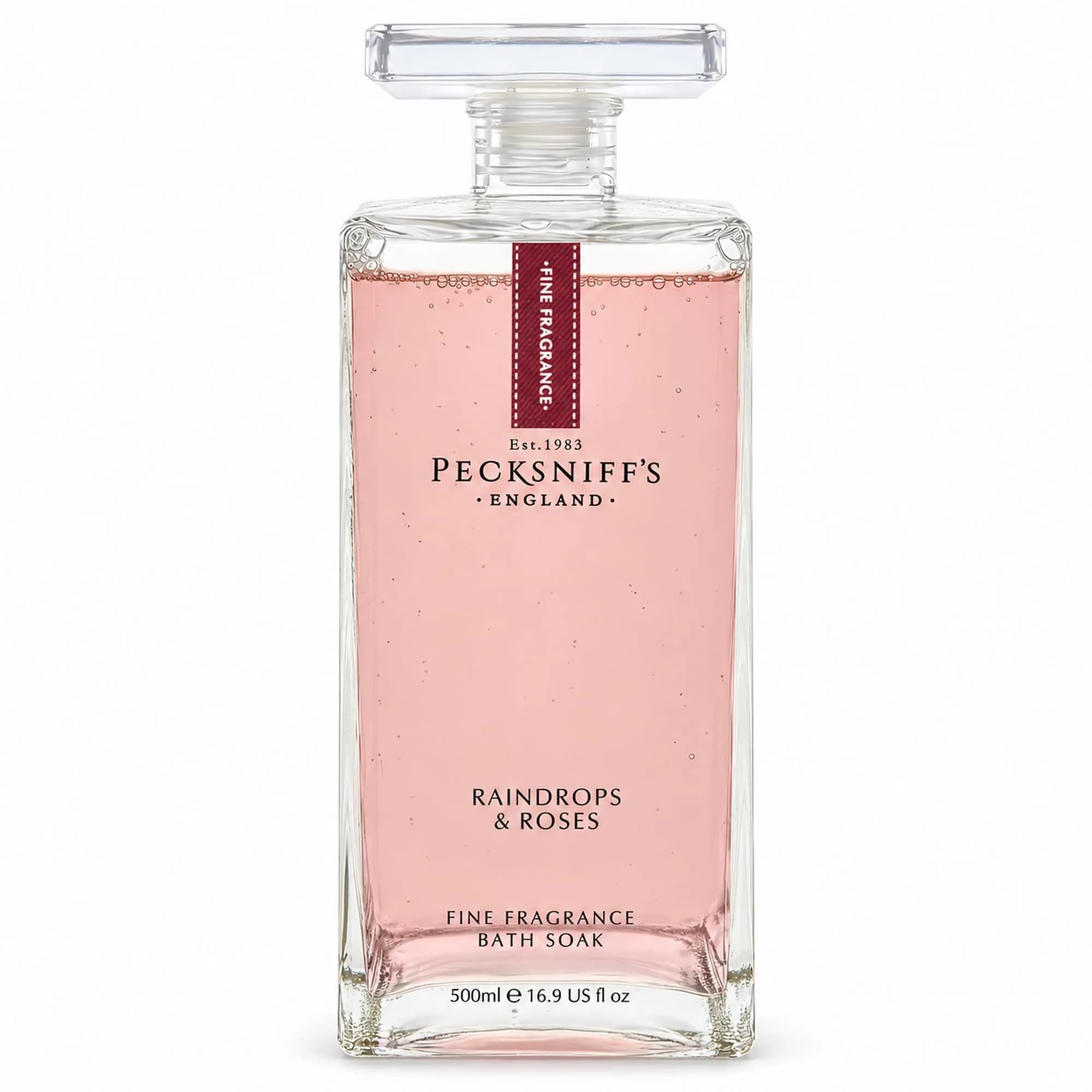 Pecksniff's Prestige 500ml Bath Soak Decanter Raindrops & Roses | Floral, Relaxing Bath Experience in India — Raindrops & Roses