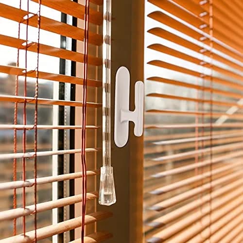 Blulu Safety Cord Hooks for Blinds 4-Pack | Adhesive Wall Mount Wrap Cleats for Window Cord Management thumbnail 6