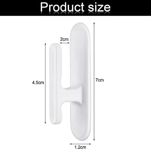 Blulu Safety Cord Hooks for Blinds 4-Pack | Adhesive Wall Mount Wrap Cleats for Window Cord Management thumbnail 2