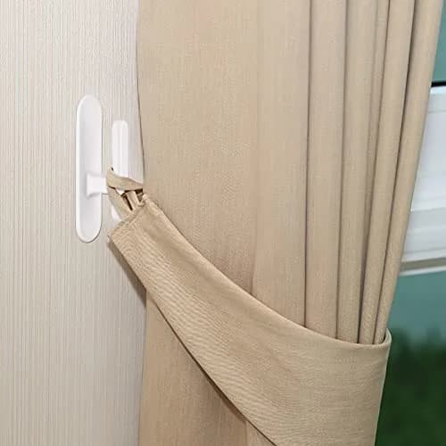 Blulu Safety Cord Hooks for Blinds 4-Pack | Adhesive Wall Mount Wrap Cleats for Window Cord Management thumbnail 3