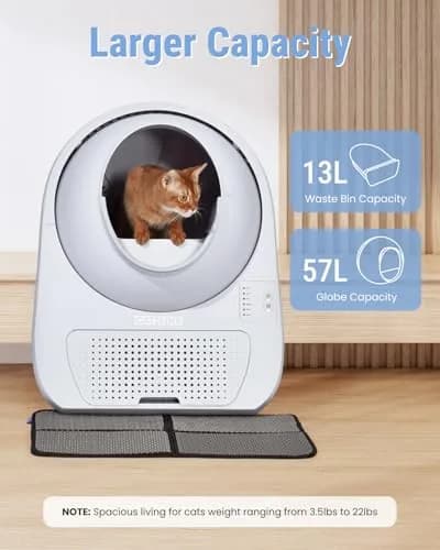 CATLINK Self Cleaning Cat Litter Box with Mat | Smart, Quiet & Odor-Free (70-120 chars) thumbnail 6