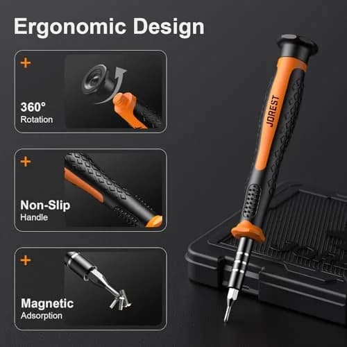 Jorest 40-Piece Precision Screwdriver Set with Torx Triwing Phillips | CRV Steel Bits & Magnetic Tip thumbnail 2